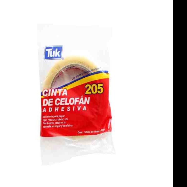 CINTA ADH. 18X65M. TRANSP. TUK 205 E.8 C.64